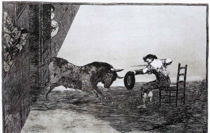 Francisco de goya y Lucientes The Bravery of Martincho in the Ring of Saragassa